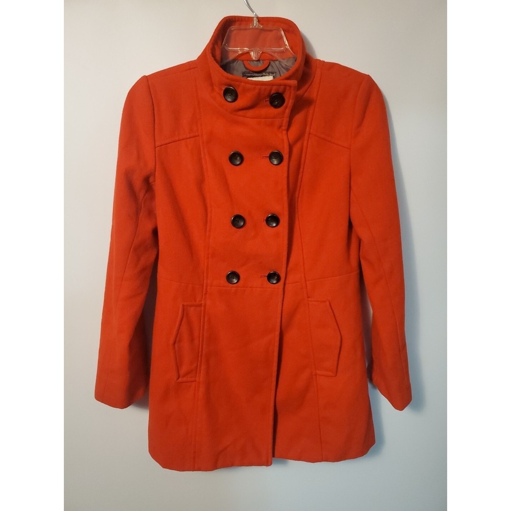 Old Navy Classic Wool Size Medium Red Coat Jacket Winter Formal Women USED